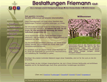 Tablet Screenshot of bestattungen-friemann.de